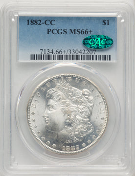 1882-CC CAC Morgan Dollar PCGS MS66+
