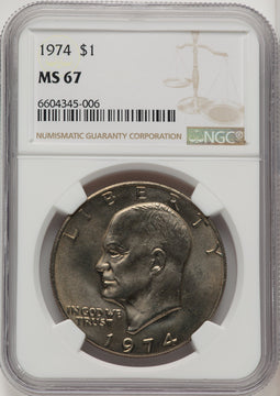 1974 $1 Eisenhower Dollar NGC MS67 (774226004)