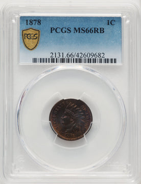 1878 1C RB Indian Cent PCGS MS66