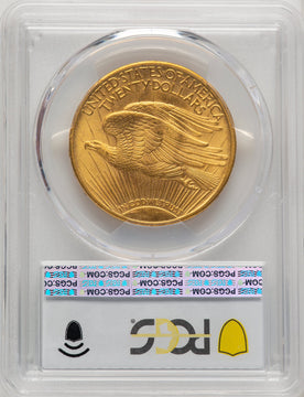 1909/8 $20 Blue Gradient Saint-Gaudens Double Eagle PCGS MS65
