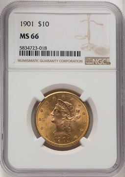 1901 $10 Liberty Eagle NGC MS66 (520445027)