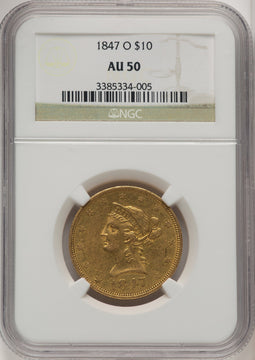 1847-O $10 Liberty Eagle NGC AU50 (774193057)