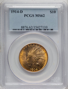 1914-D $10 Indian Eagle PCGS MS62 (506912031)