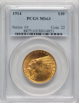 1914 $10 Indian Eagle PCGS MS63 (506912045)