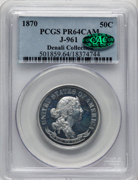 1870 50C Judd-961 CA CAC Patterns PCGS MS64