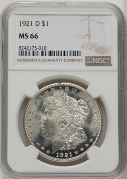 1921-D Morgan Dollar NGC MS66 (774108015)