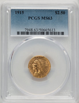 1915 $2.50 Indian Quarter Eagle PCGS MS63 (773972144)