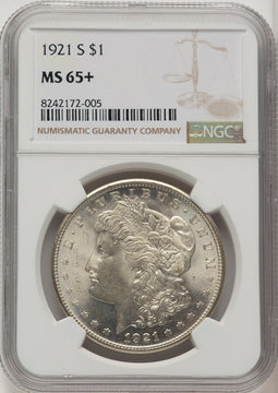 1921-S Morgan Dollar NGC MS65+