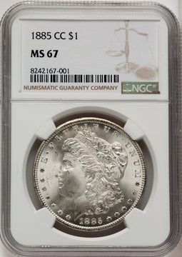 1885-CC Morgan Dollar NGC MS67