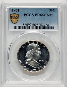 1951 50C CA Proof Franklin Half Dollar PCGS PR66