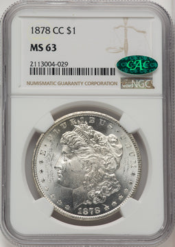 1878-CC CAC Morgan Dollar NGC MS63