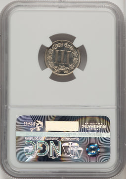 1885 3CN CAC Proof Three Cent Nickel NGC PR67