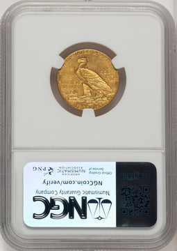 1912 $5 Brown Label Indian Half Eagle NGC MS63