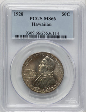 1928 50C Hawaiian Commemorative Silver PCGS MS66 (774416006)