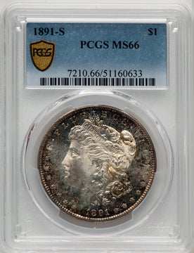 1891-S Morgan Dollar PCGS MS66