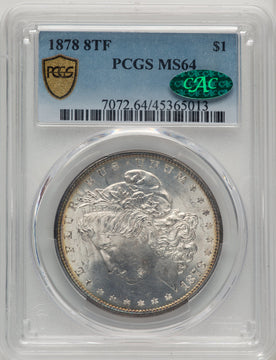1878 8TF CAC Morgan Dollar PCGS MS64 (774414005)