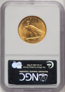 1909 $10 Indian Eagle NGC AU58