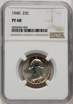 1940 25C Proof Washington Quarter NGC PR68 (520442064)
