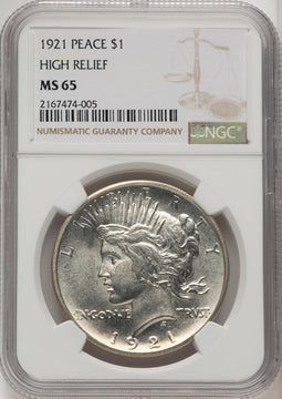 1921 Peace Dollar NGC MS65 (773720020)