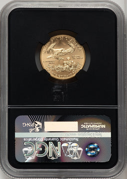 2017 $10 Quarter-Ounce Gold Eagle First Day of Issue Moy Signature NGC MS70