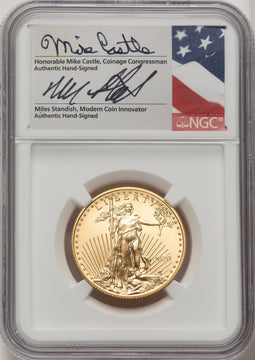 2020 $25 Half-Ounce Gold Eagle FDI 1ST NGC MS70 Castle Standish