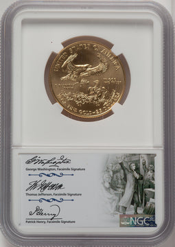 2014 $25 Half-Ounce Gold Eagle Give Me Liberty Or Give Me Death NGC MS70