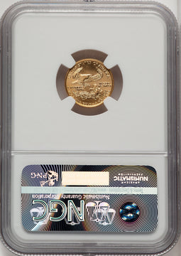 1999 $5 Tenth-Ounce Gold Eagle NGC MS70