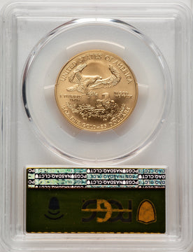 2008-W $25 Half-Ounce Gold Eagle Burnished Gold Foil PCGS SP70