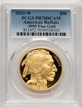 2020-W 1 oz Gold Buffalo PCGS PR70 DCAM