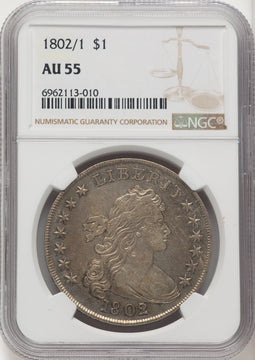 1802/1 Narrow Date Early Dollar NGC AU55
