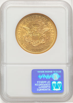 1864 $20 Liberty Double Eagle NGC AU50
