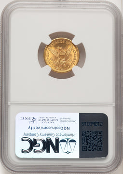 1902 $2.50 Liberty Quarter Eagle NGC MS67