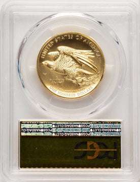 2015-W G$100 American Liberty High Relief FS Gold Foil PCGS MS70