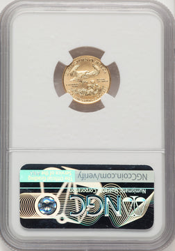 2018 $5 Tenth-Ounce Gold Eagle First Day of Issue Bimetallic Set Brown Label NGC MS70