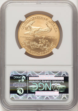 2008-W $50 One-Ounce Gold Eagle Burnished Brown Label NGC MS70 (507166111)