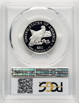 2003-W $50 Half-Ounce Platinum Eagle Blue Gradient PCGS PR70 (520203167)