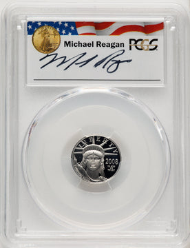 2008-W $10 Tenth-Ounce Platinum Eagle Michael Reagan Reagan Legacy Series PCGS PR70