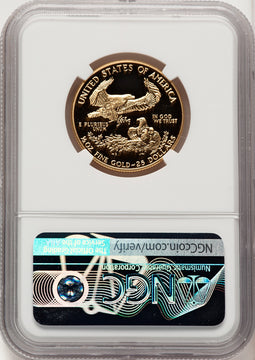 1990-P $25 Half-Ounce Gold Eagle Don Everhart NGC PF70