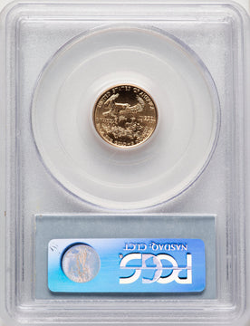 1999 $5 Tenth-Ounce Gold Eagle Blue Gradient PCGS MS70