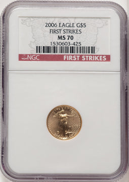 2006 $5 Tenth-Ounce Gold Eagle First Strike NGC MS70 (507166134)