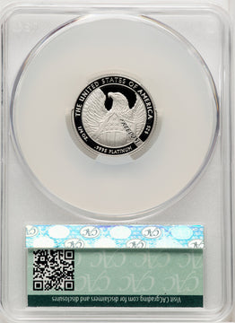 2007-W $25 Quarter-Ounce Platinum Eagle Statue of Liberty Brown Label CACG PR70