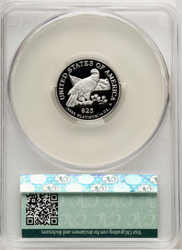 2003-W $25 Quarter-Ounce Platinum Eagle Statue of Liberty Brown Label CACG PR70