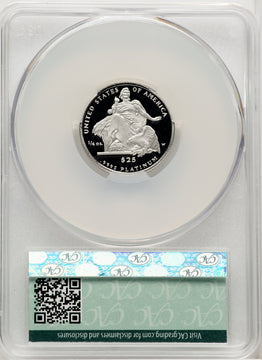 2004-W P$25 Quarter-Ounce Platinum Eagle Statue of Liberty Brown Label CACG PR70