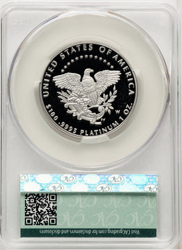 2005-W $100 One-Ounce Platinum Eagle Statue of Liberty Mike Castle CACG PR70