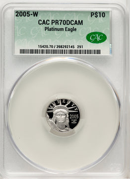 2005-W $10 Tenth-Ounce Platinum CACG PR70