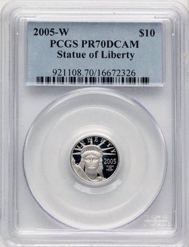 2005-W $10 Tenth-Ounce Platinum PCGS PR70