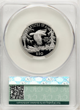 1999-W $50 Half-Ounce Platinum Eagle Statue of Liberty Michael Reagan CACG PR70