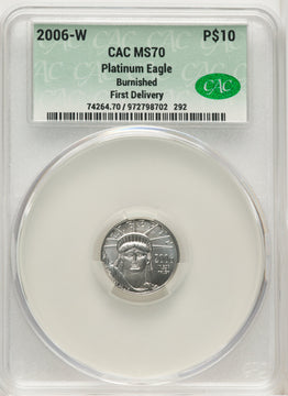 2006-W Burnished Platinum 4-Coin Set CACG MS70