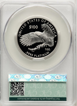 2022-W $100 One-Ounce Platinum Eagle Freedom of Speech First Strike First Day Of Delivery CACG PR70