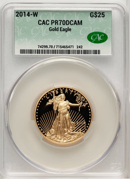 2014-W $25 Half-Ounce Gold Eagle DCAM CACG PR70